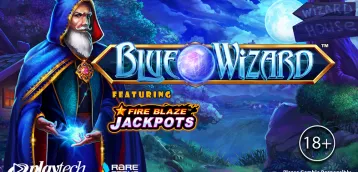 Playtech Blue Wizard - the magical new Fire Blaze Jackpots game